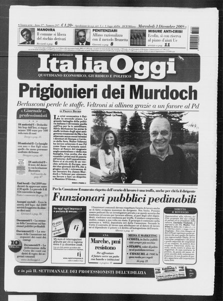 Italia oggi : quotidiano di economia finanza e politica